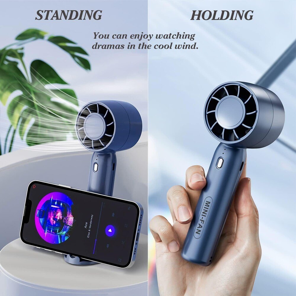 T-10 Portable Handheld Mini Fan - Rechargeable USB Desktop Pocket Fan