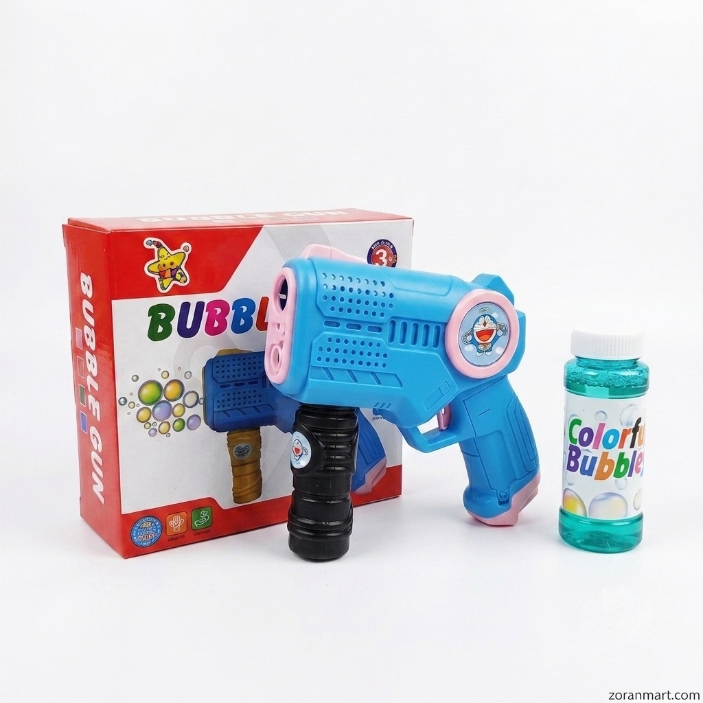 Automatic Bubble Gun Toy with Bubble Solution for Kids
